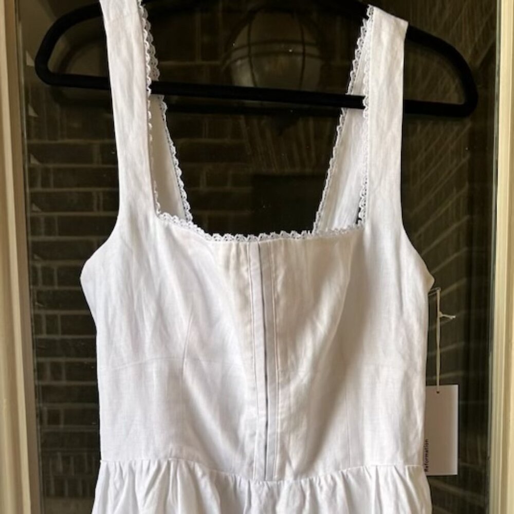 NWT Reformation Tagliatelle Linen Dress Size 10
